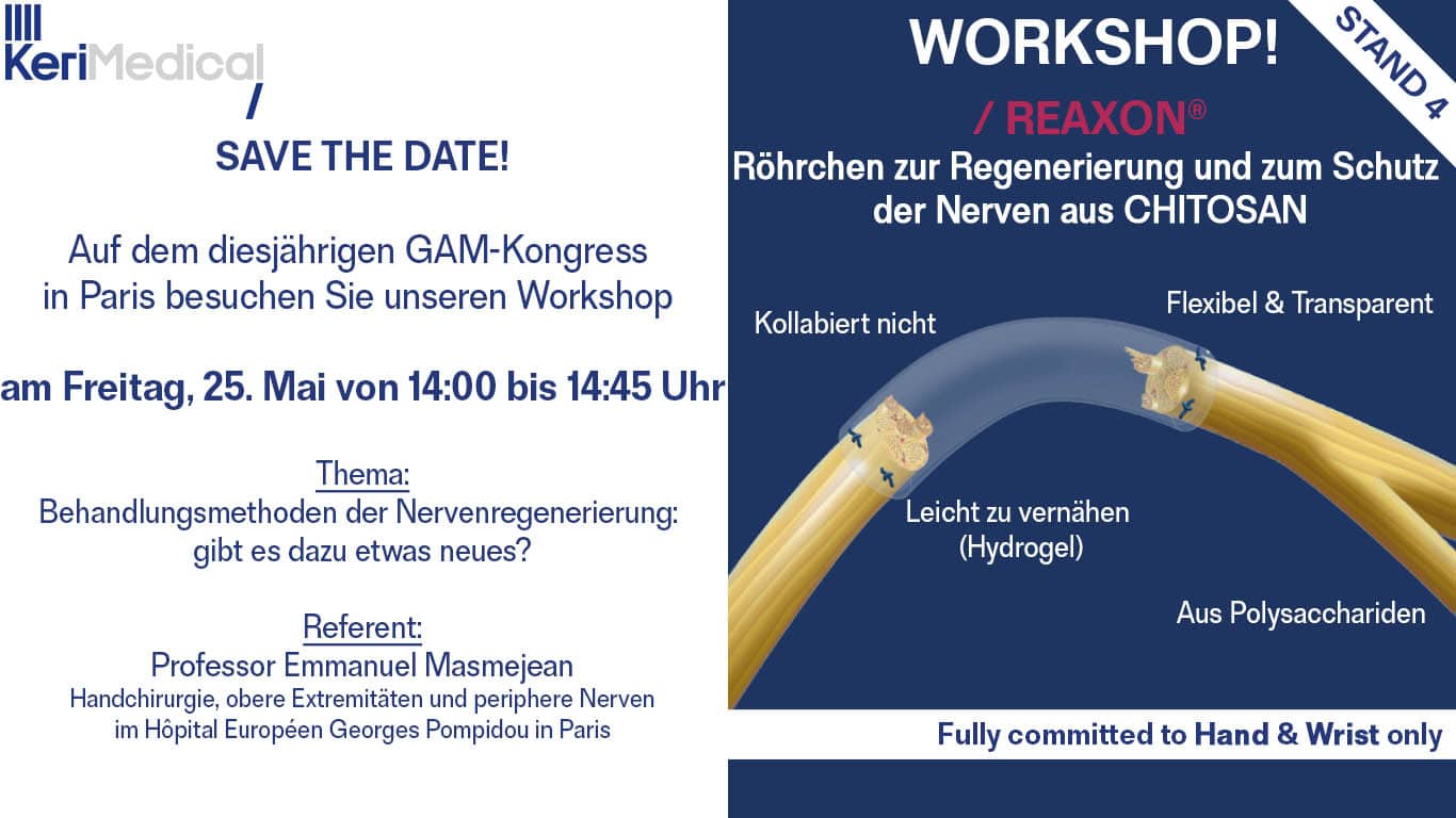 Workshop GAM kongress regenerierung schutz nerven chitosan reaxon nervenregenerierung