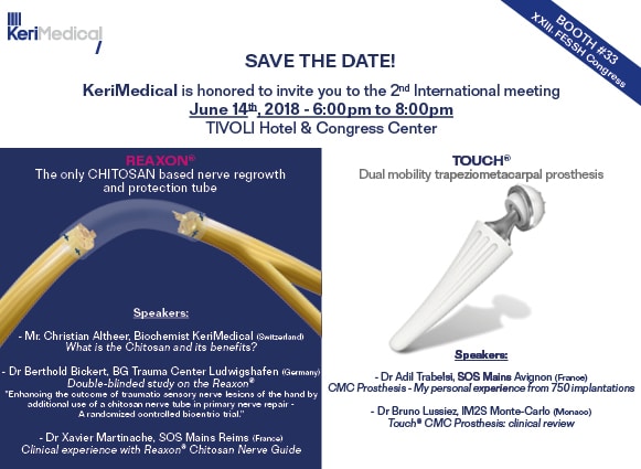 Congres FESSH KeriMedical chirurgie orthopedique main poignet prothese trapeziometacarpal prosthesis